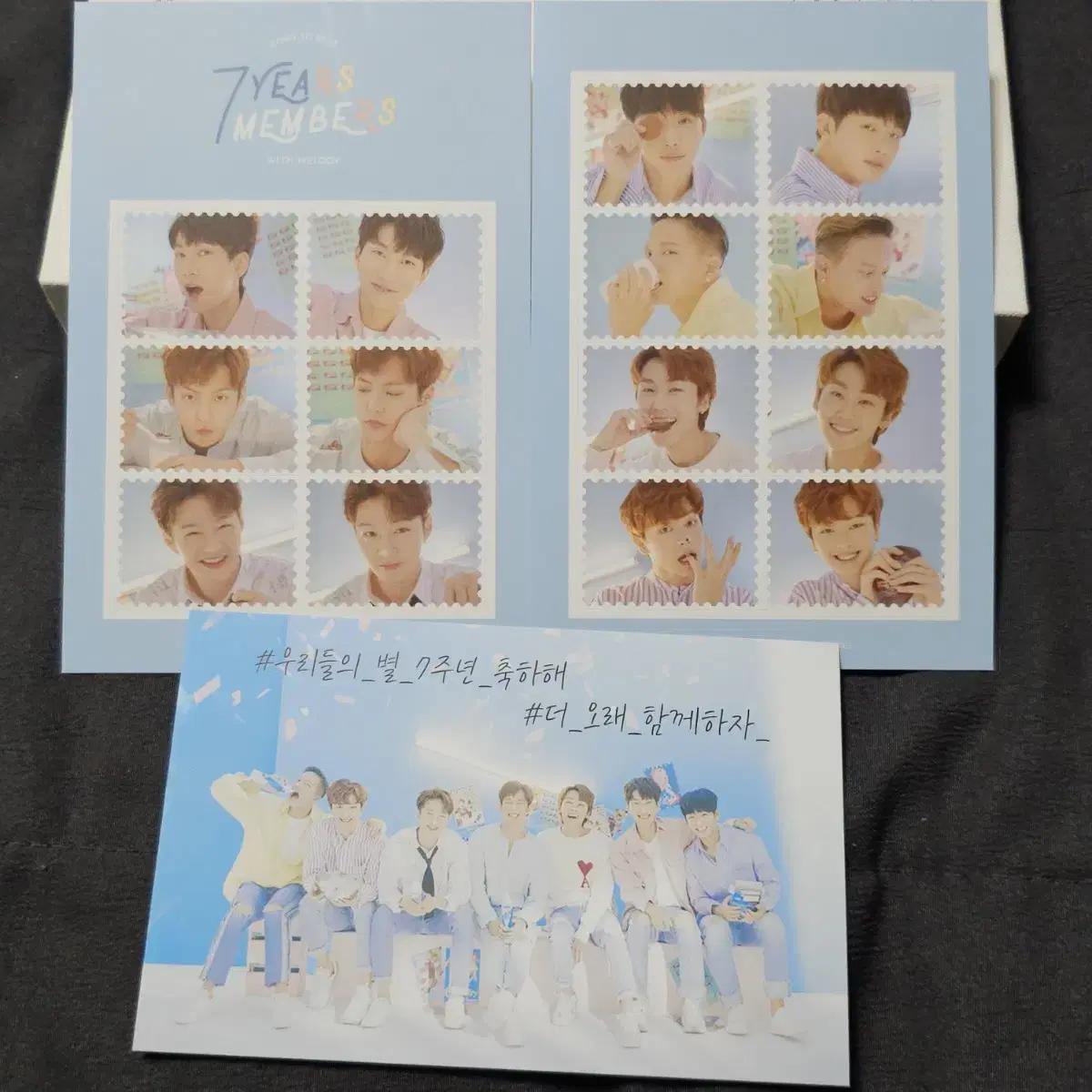 

BTOB Выставка к 7-летию Групповой набор открыток + наклейки