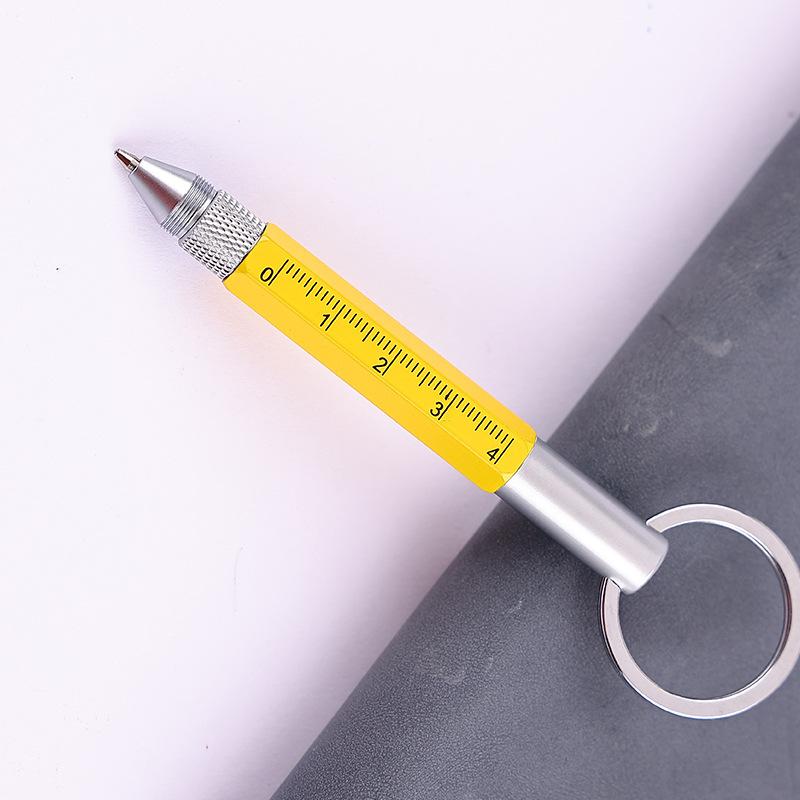 

Monking 6 In 1 Multifunctional Pen With Keychain Touch Screen Stylus Capacitive Pen With Screwdriver Ruler Ballpoint Pencil Tool