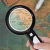 Chargable Illuminated Magnifier with 6 LED+ 2UV Handhled Microscope Magnifying Glass Gift