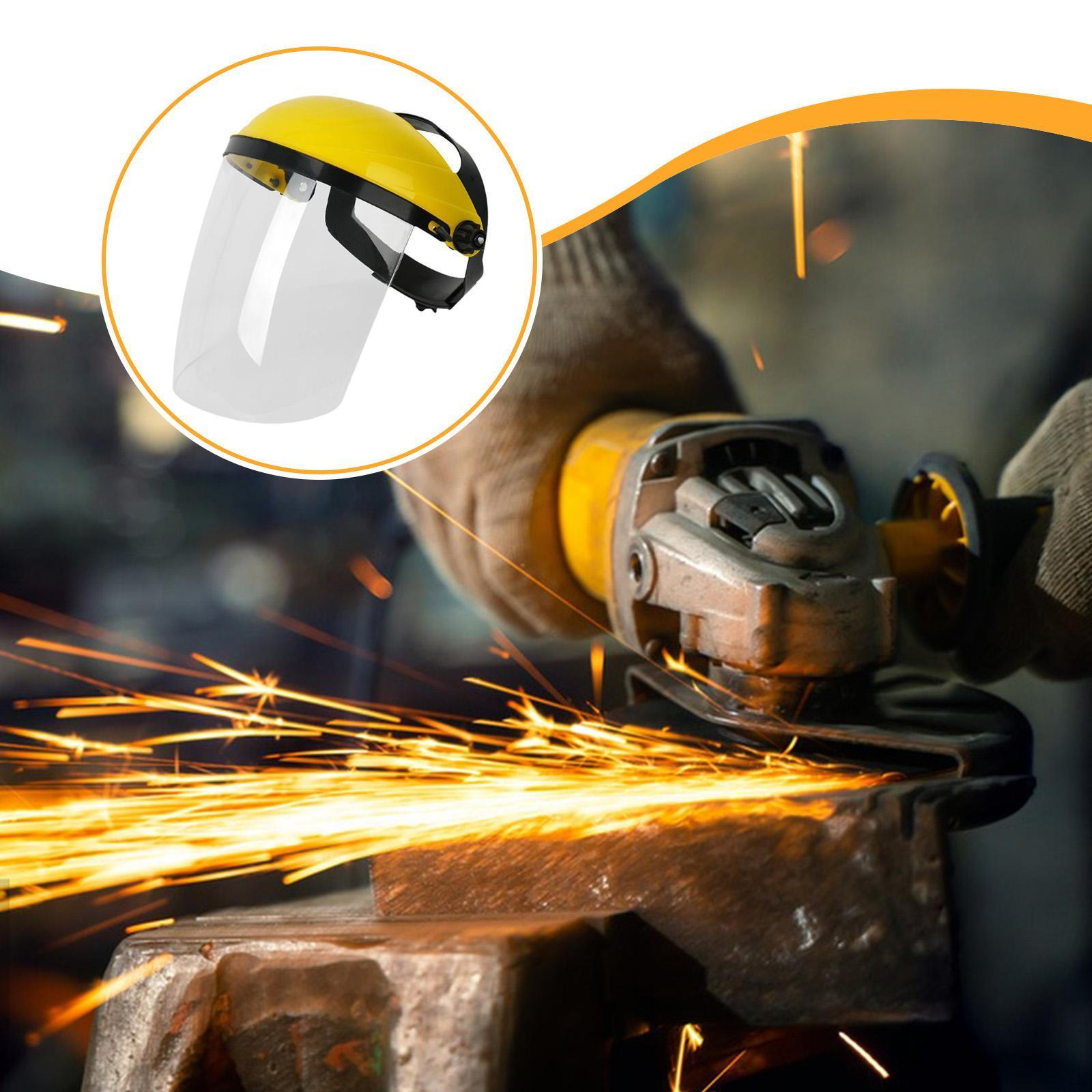 

Сварочный шлем, устанавливаемый на голову, устойчивый к падениям, видимый, защитное снаряжение, безопасный защитный щиток для лица Yellow top clear