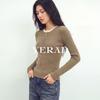 YERAD Women's Slim-Fit Mock-Layer Half-Zip Wool Knit Sweater