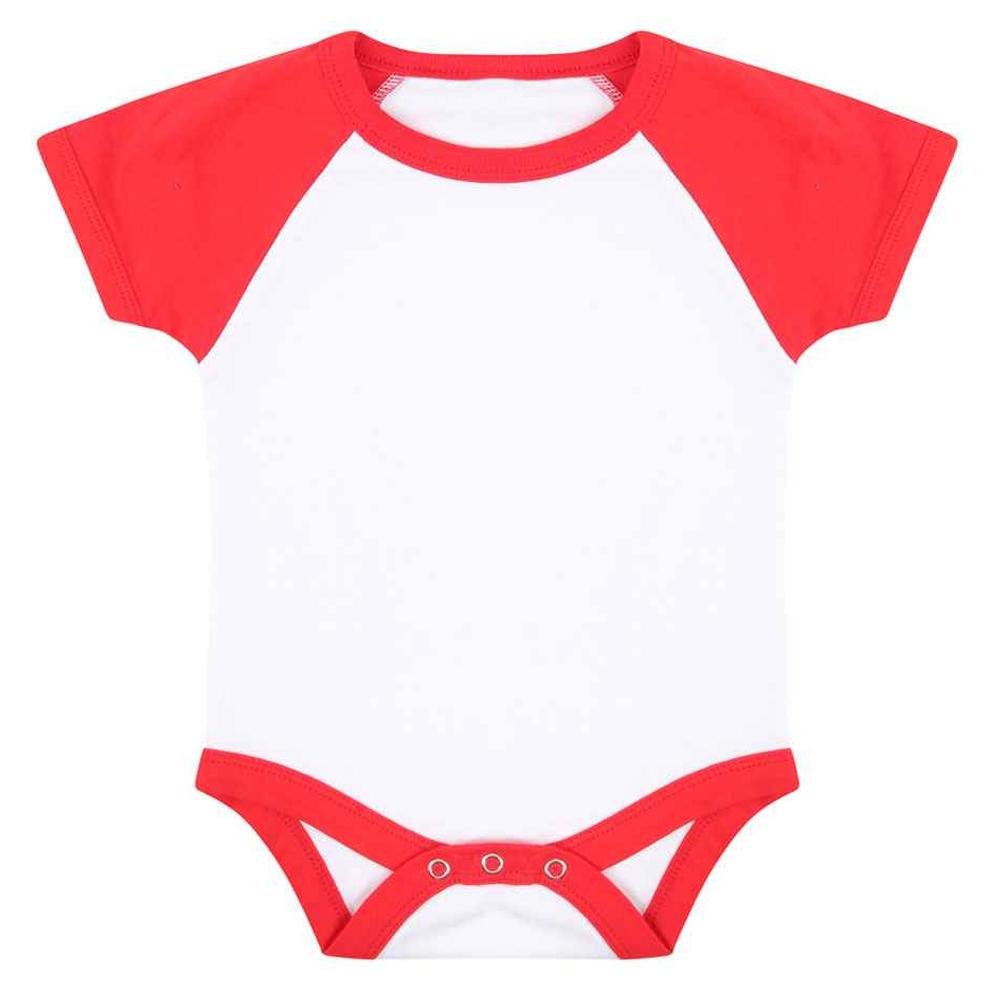 Larkwood Baby Essential Short-Sleeved Baseball Babysuit