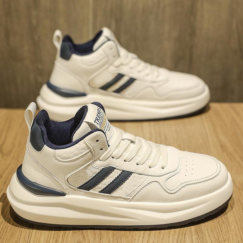 

Men s shoes 2024 new autumn breathable sports men s shoes versatile casual board shoes men s high-top white shoes men s 39