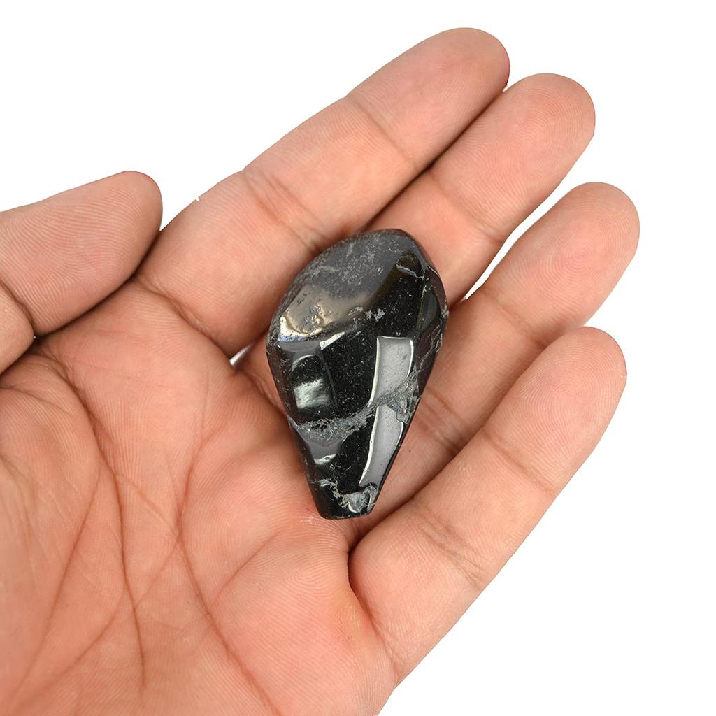 Reiki Crystal Products Natural Black Tourmaline Tumble Stone Raw Rough Stone Tumbled Pack of 100 Gram