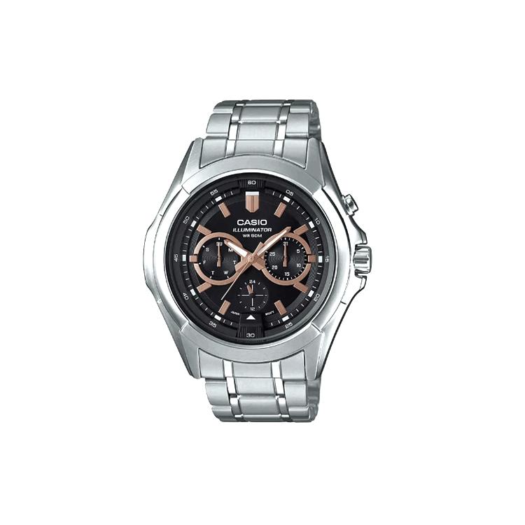 CASIO Men Standard Series 46.8mm Black Watch MTP-E204D-1AVDF Black Dial