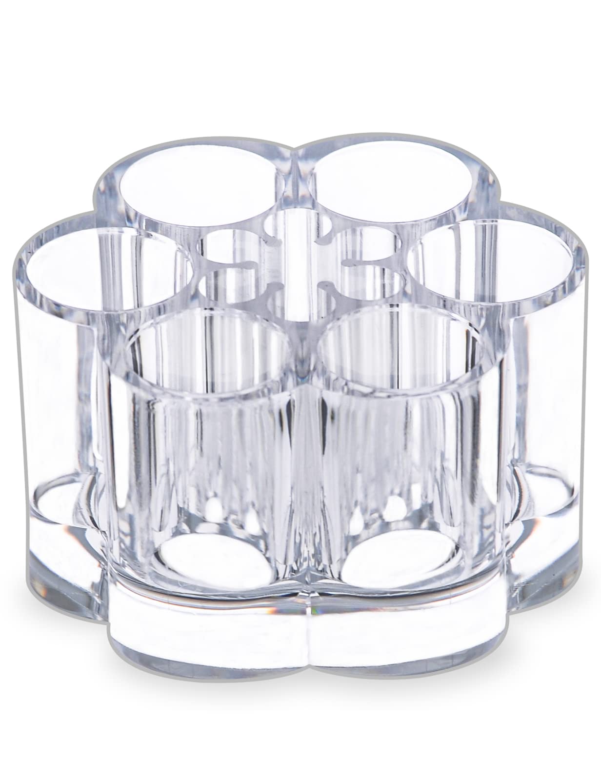 

MOSIKER Lip Storage Lip Stand Makeup Brush Transparent Cute Desktop Stylish Cherry Blossom Shape Case, Small, Acrylic, Drawer,