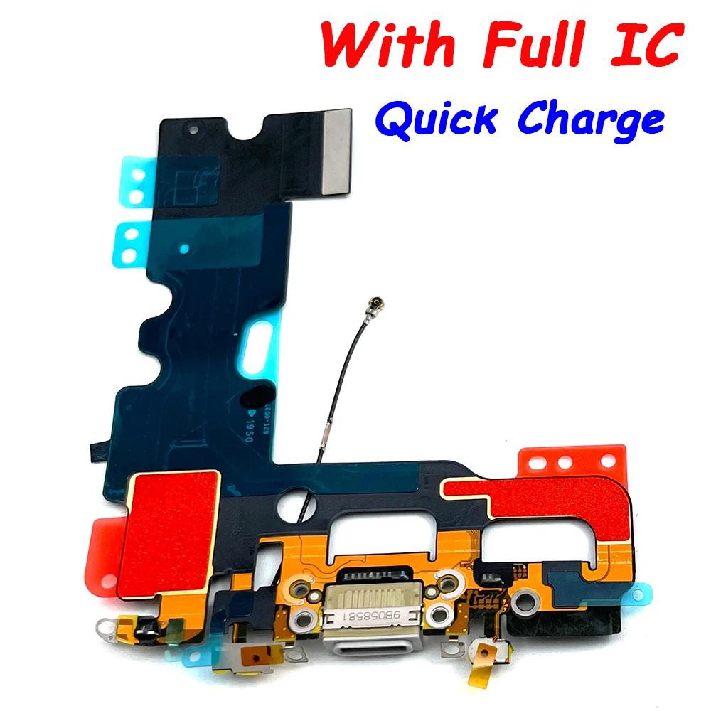 USB Dock Connector Charging Port Flex Cable For iPhone 7 8 Plus Xs Max X Charger Board With Microphone Module Replacement Parts