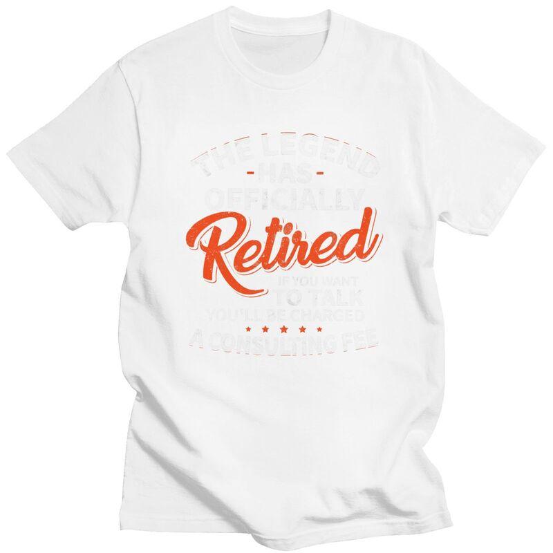 The Legend Has Retired Officer Officially Retirement T Shirt for Men Tshirts Short Sleeve Tee Shirt Slim Fit Clothing