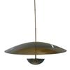 Brass Dish Pendant Light Modern Hanging Ceiling Lamp for Living Room, Dining Room, Kitchen Gold Dome Light Fixture for Home Décor