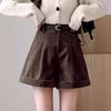 Maillard Women's Corduroy High-Waisted A-Line Shorts - 2024 New Autumn/Winter Collection