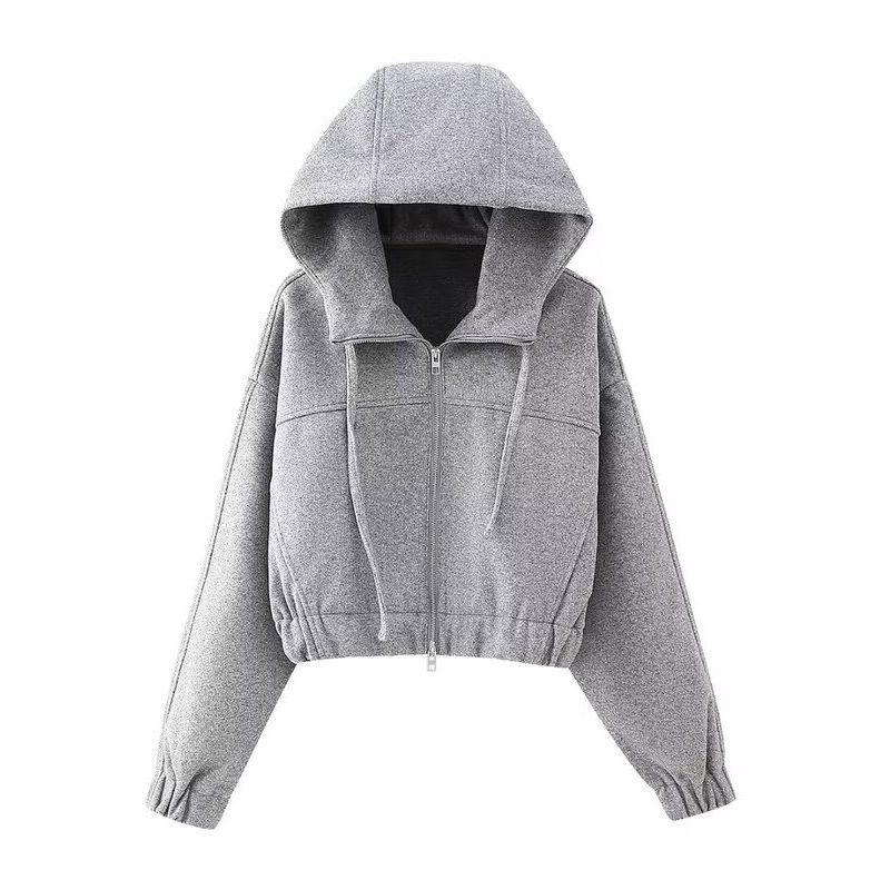 Western Style 2024 Spring New Women Clothes Casual All-matching Fabric Short Hoodie 4391769 809