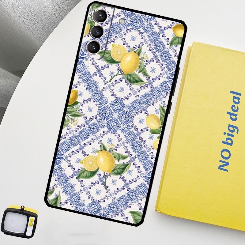 Lemon Fruit Phone Case For Samsung Galaxy S25 Ultra S21 S22 S23 S24 Ultra S9 S10 S20 Plus S25 FE Cover