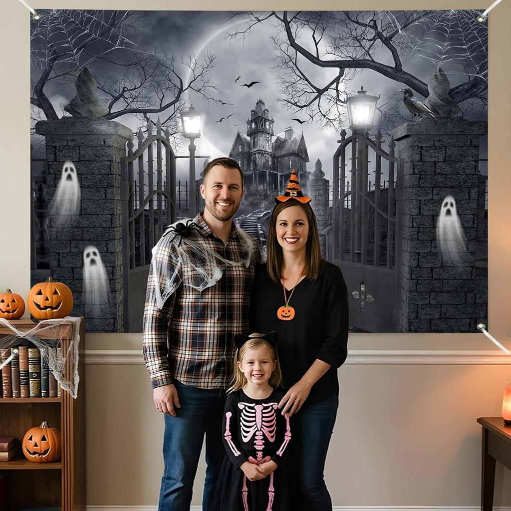 Halloween Hintergrund Banner Dekorationen für Fotografie 7x5Ft