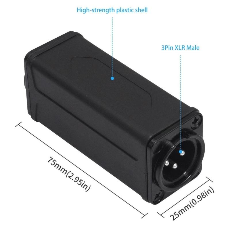 Professional 3Pin Male To Male Auditory Connector for Studio Recording and Live Sound Systems