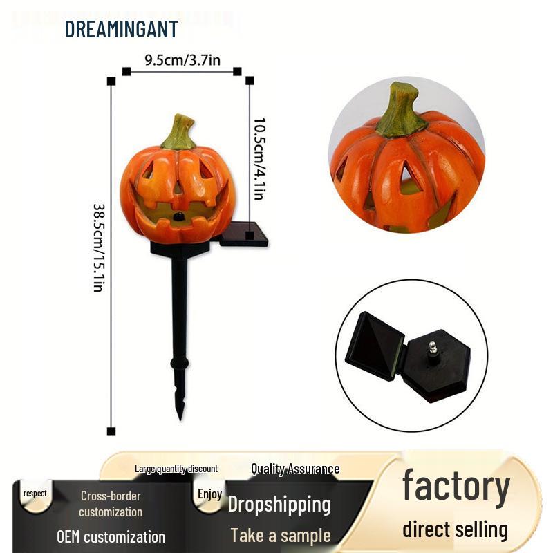 Solar Pumpkin Light for Halloween: Outdoor Garden & Courtyard Decoration