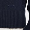 Nike Solid Color Loose Sports Casual Knit Pullover Long Sleeve Sweater Men Tops Obsidian FN3119-451