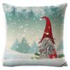Pillow Cushion Cover Linen Santa Claus Pillow Cover Linen Material