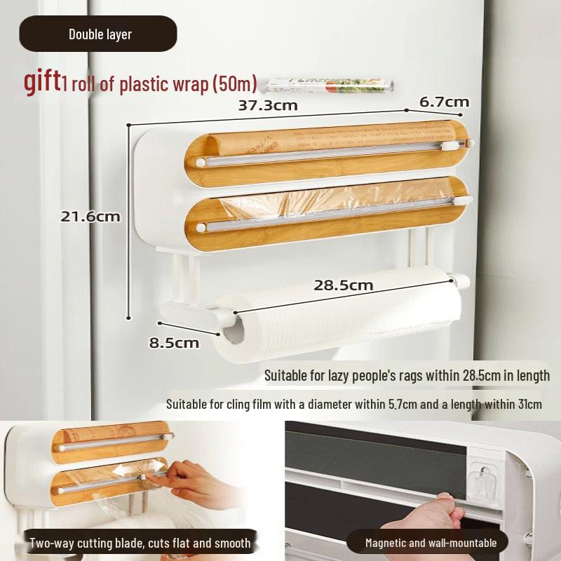 Ying Tang 3-in-1 Magnetic Kitchen Wrap Dispenser & Cutter