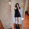 Doll collar black dress children's summer new small man high sense small fragrance Hepburn style small black dress