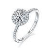 3ct D Color Moissanite Diamond Rings For Women 18k White Gold Plated 925 Sterling Silver Ring Wedding Engagement Jewelry