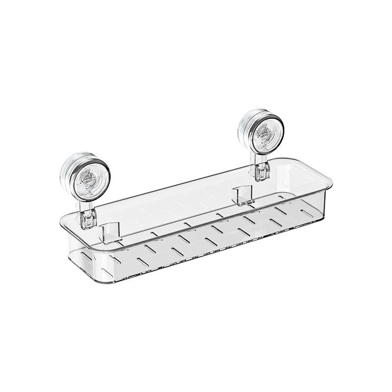 Wall-Mounted Vacuum Suction Cup Bathroom Shelf and Cosmetics Organizer