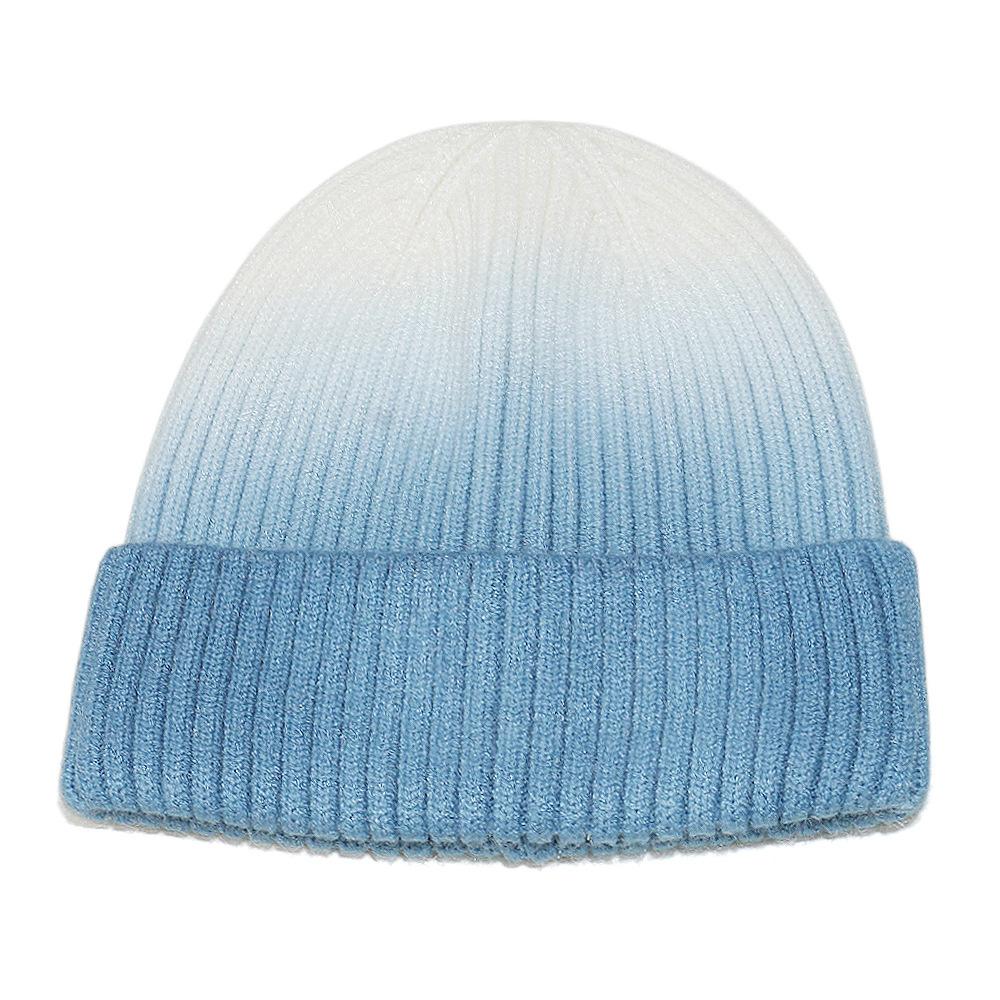 Winter hat children's color splicing tie-dye wool hat casual versatile knitted hat children