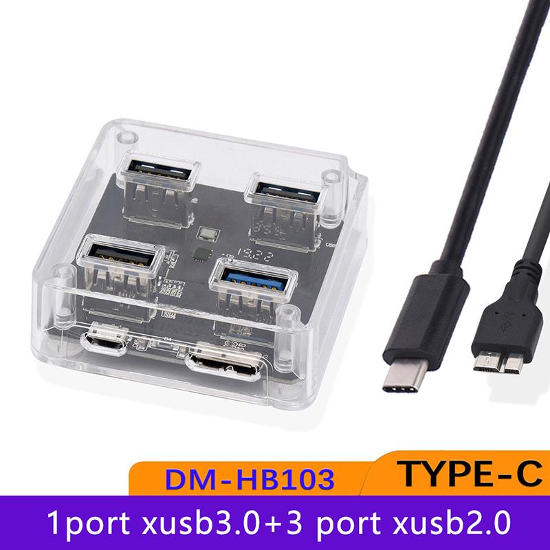 

Мульти-4-портовый USB 3.0-концентратор-сплиттер 5 Гбит/с USB A Тип C Слот Док-станция Usb3.0