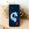 Princess Mononoke Retro Illustration Phone Case For Samsung S25,S24,S21,S22,S23,S30,Ultra,S20,Plus,Fe,Soft Silicone Black Cover