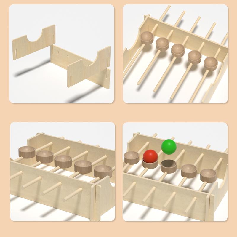 Wooden Rotating Marble Run Game - Interactive Balance And Coordination Toy Develops Spatial Reasoning And Fine Motor Skills