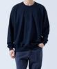 TOPBOY [Non-Fleece Or Fleece-Lined] Basic Standard Fit Plain Sweatshirt Navy