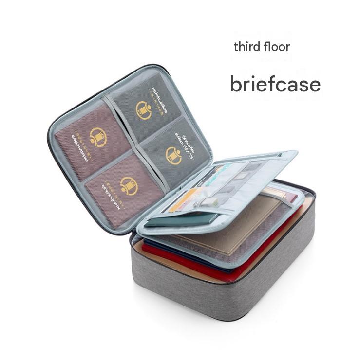 Multi-Layer Document Organizer Bag, Large Capacity Home File Holder, Passport ID Card Storage Case, Multi-Functional Card Holder