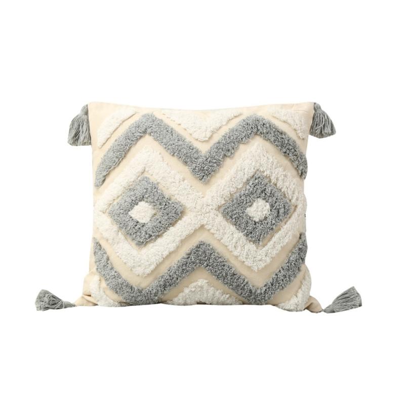 Pillowcase Tufted Throw Pillow Covers Cushion Slipcover for Living Room Bedroom Sofa Couch Home Decoration 45x45cm