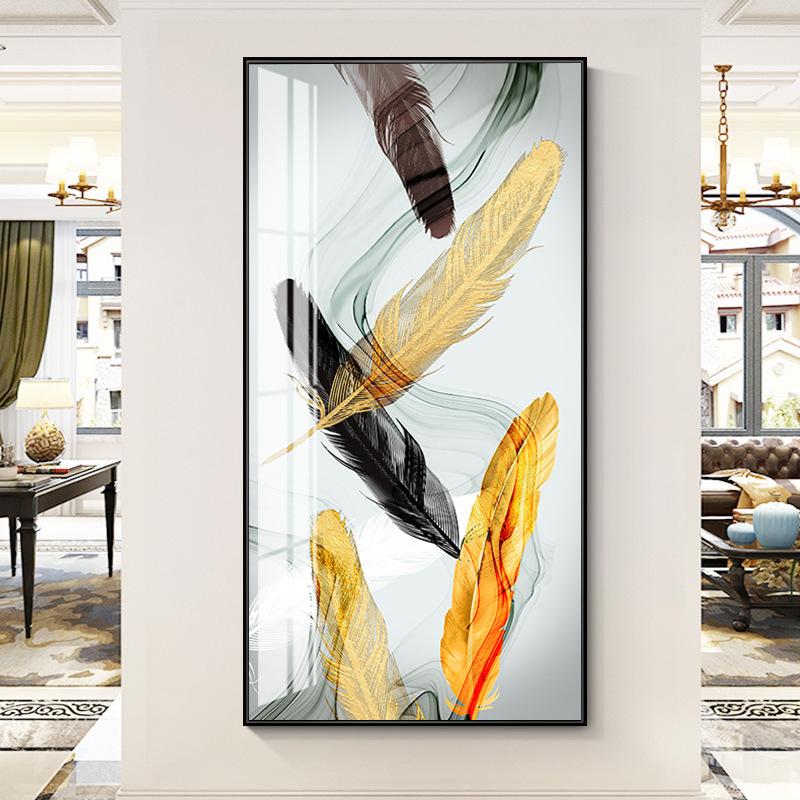Poster e stampe di piume di lusso astratte, dipinti su tela colorati nordici, quadri artistici da parete per soggiorno, casa, veranda, arredamento