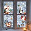 Creative Santa Claus Snowman Animal and Gift Atmosphere Decorative Glass Door and Window Stickers