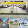 Cable Protector Ramp, 4 Packs 2 Channels Speed Bump Hump, Rubber Modular Speed Bump Rated 11000 LBS Load Capacity, Protective Wire Cord Ramp Driveway