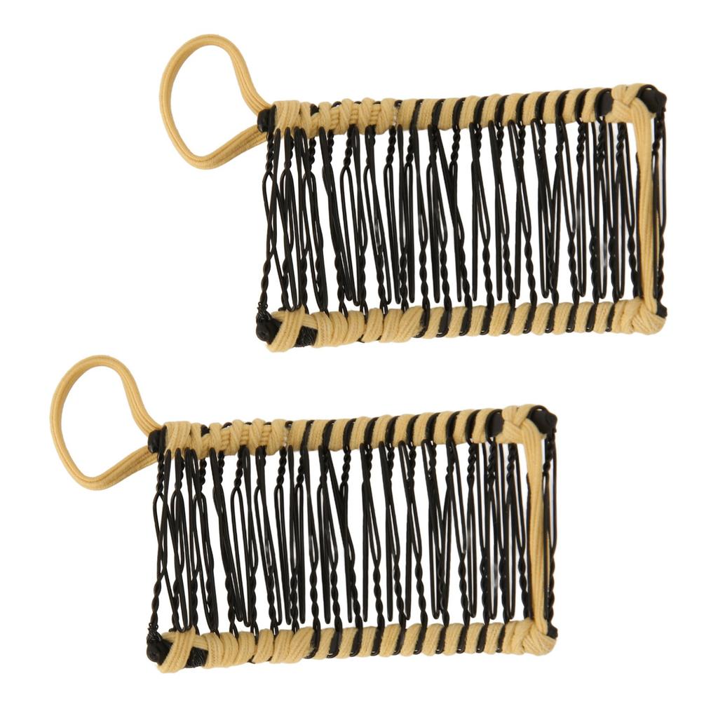 2pcs Banana Hair Clips Fashionable Stretchy Vintage Clincher Comb Tool for Women Thick Wavy Curly Hair