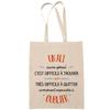 Tote Bag - PLANETEE - Design « An Equally Great Adam » - Fairtrade Cotton - Printed In France - Large Capacity