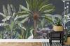 Photomural Animals Amidst Palm Trees And Plants Smooth Vinyl 368x280