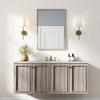 Wall Bathroom Mirror, 50 X 70 Cm Wall-Mounted Mirror for Living Room, Bedroom, Hallway, Grey