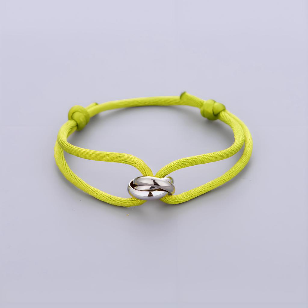 Verstellbares geflochtenes Seilarmband, einfacher Schmuck, Geschenk für Freunde, Paar, Freundschaft, Metallschnalle, Ring, Kette