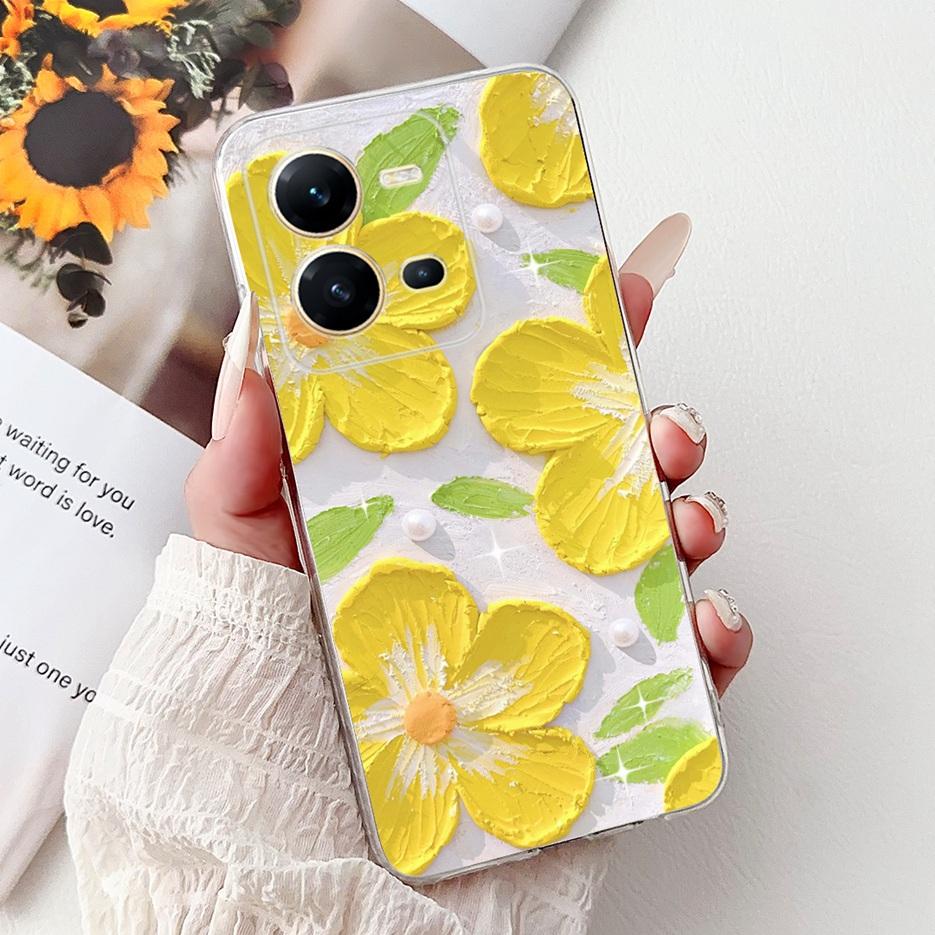 For Vivo V25 5G Case Vivo V25e V2201 Cute Cat Lion King Painted Cover Soft Silicone Phone Case For Vivo V25e V 25 VivoV25 Fundas