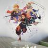 Acrylic Ornaments Kamado Tanjirou Zenitsu Inosuke Anime Figure Car Desk Decoration Model Children Toy Birthday Gift