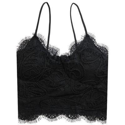 Integrated Backless Bra With Chest Cushion, Camisole, Chest Wrapped French Lace Bra