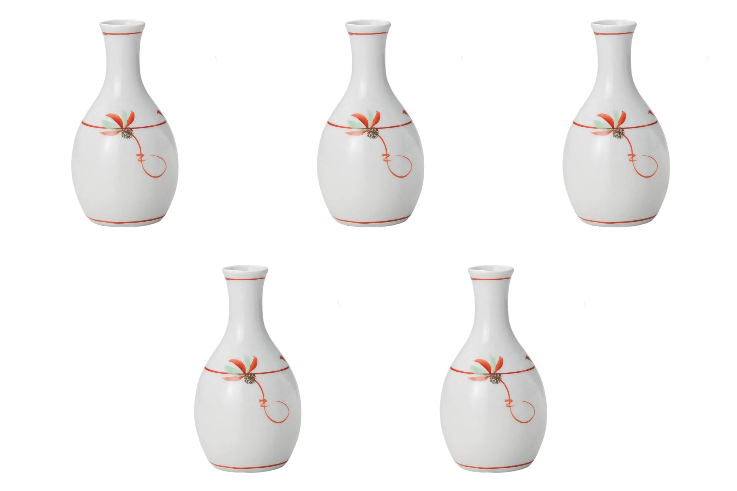 

Set of 5 Kyokobana Sake Bottles x cm Sake Bottles Setomonohonpo 1.5-gou [7.3 15.5 (300 cc)]
