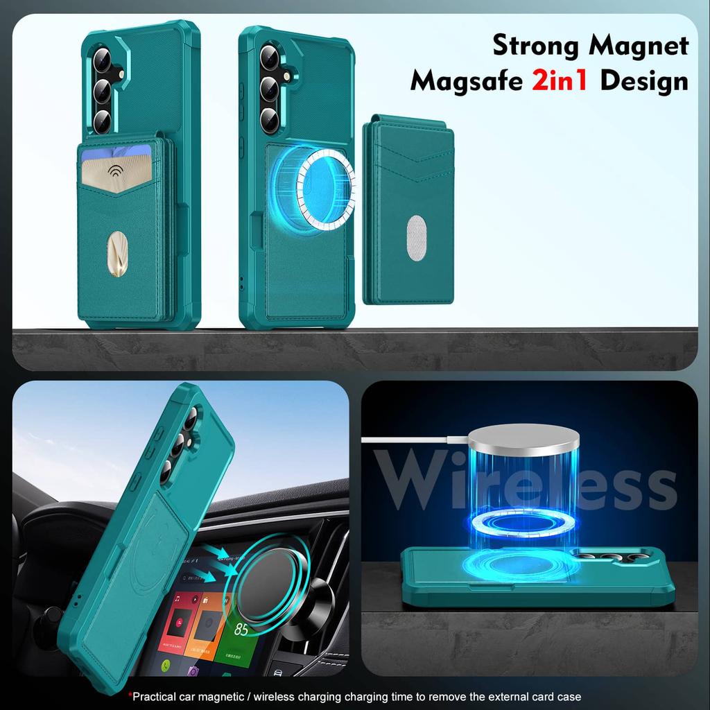Detachable Wallet Case for Samsung Galaxy A17 A36 A26 A55 A25 5G A15 A05 A34 A73 A53, Magnetic Shockproof Flip Card Holder Cover