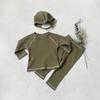 2025 Autumn Baby & Toddler A-Class Soft Ribbed T-Shirt + Base Layer Pajama Set