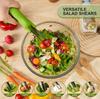 Salad Tongs For Toss and Chop Vegetable Salad Kitchen Shears Salad Scissors 2in1 Food Chopper Double Blade For Easy Salad Making