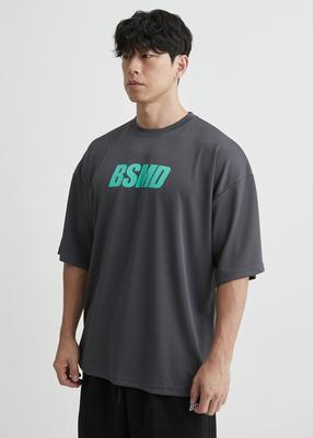 Biseuteumodeu Main Logo Functional Mesh Oversized Short Sleeve T-Shirt