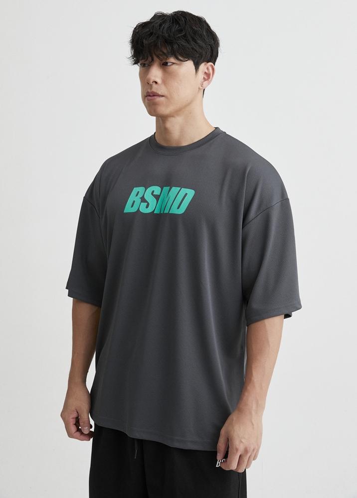 Biseuteumodeu Main Logo Functional Mesh Oversized Short Sleeve T-Shirt