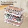 Transparent PVC Foldable Shoe Storage Box with Steel Frame for Under-Bed Use